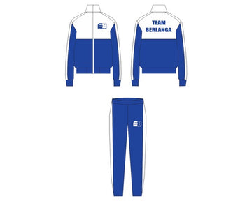 TEAM BERLANGA Fight Night Track Suit - Blue W| White Stripe - TEAM BERLANGA